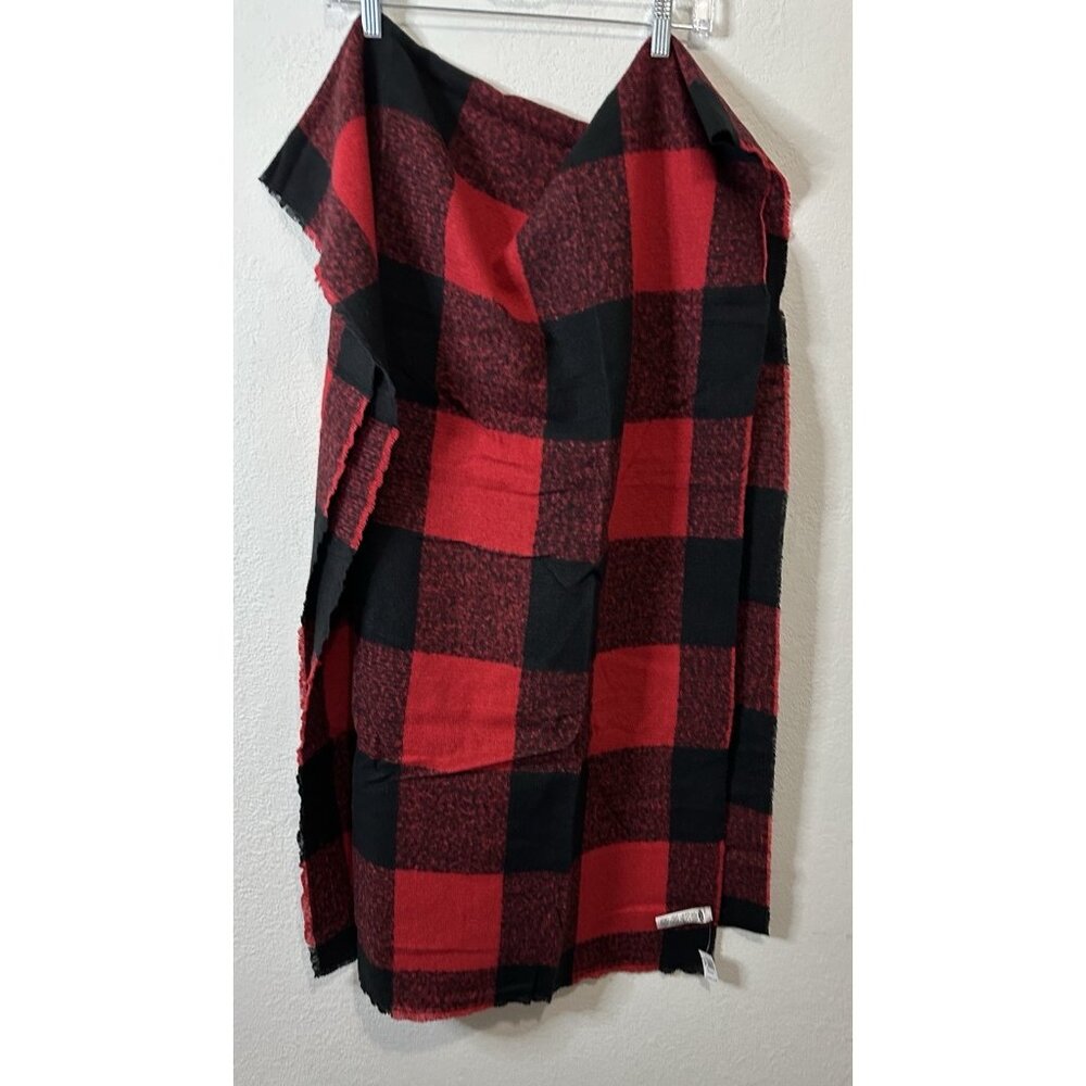 Old Navy Red Plaid Women’s Rectangular Scarf Size 80”X28”